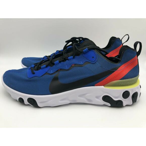 Nike React Element 55 Game Royal Blue Men's Sneakers BQ6166-403 Size 13 NEW - Picture 13 of 16